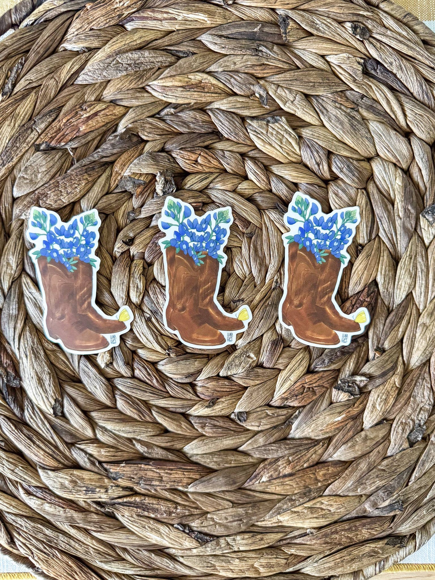 Stickers - Cowboy Boots & Bluebonnets