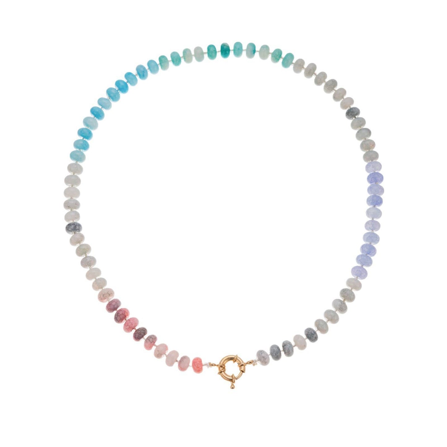Necklace - Natural Stone Semi-Precious Glass Mixed