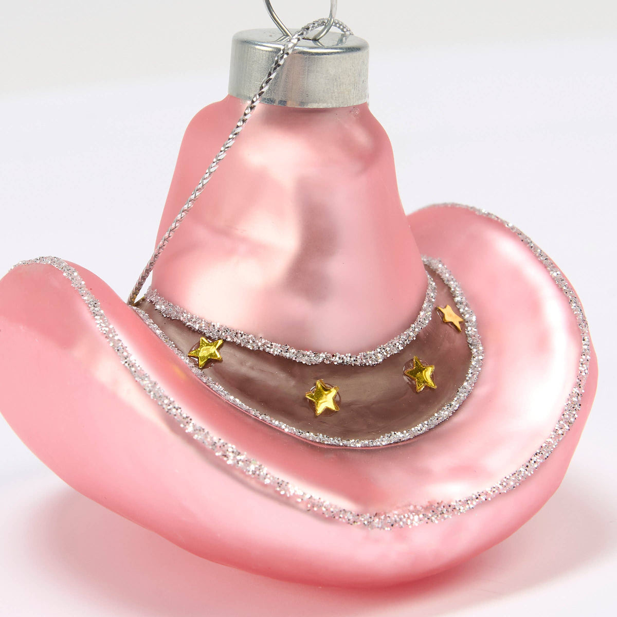 Ornament - Glass Cowgirl Hat