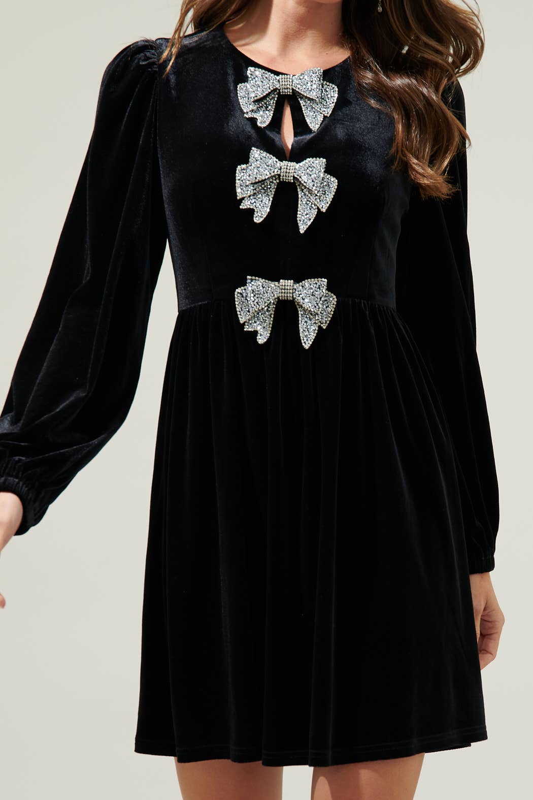 Dress- Glow Bow Velvet