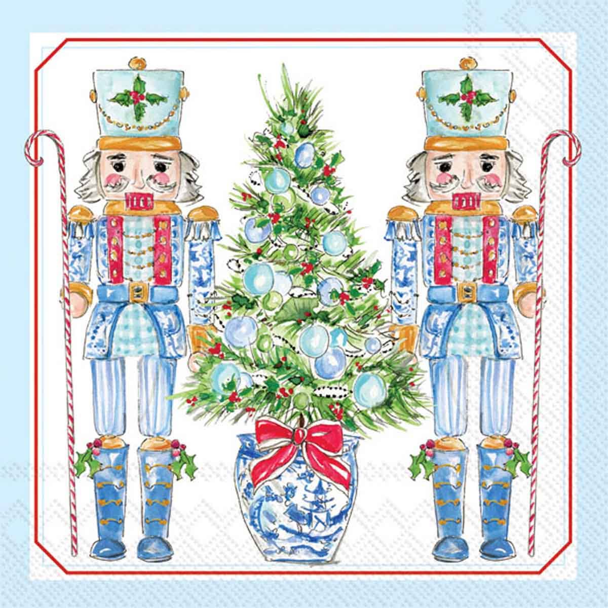 Cocktail Napkins - Blue Nutcrackers, 20 ct