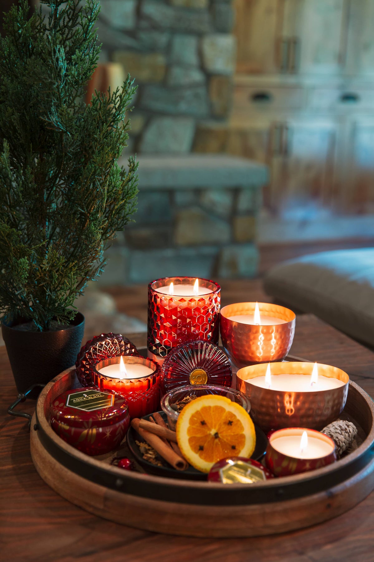 Petite Shimmer Candle- Holiday Spiced