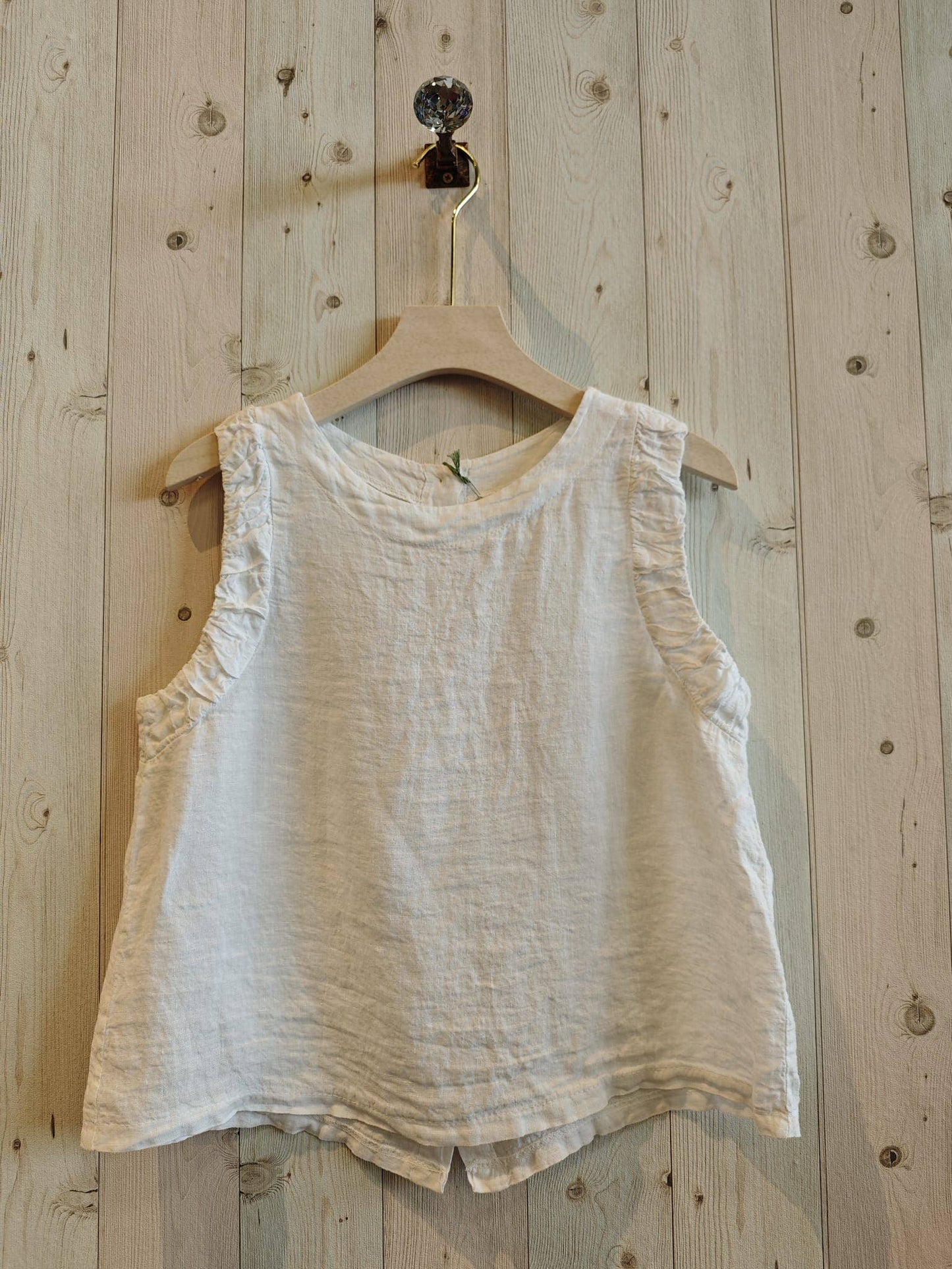 Tank - Ruffle Trim Linen