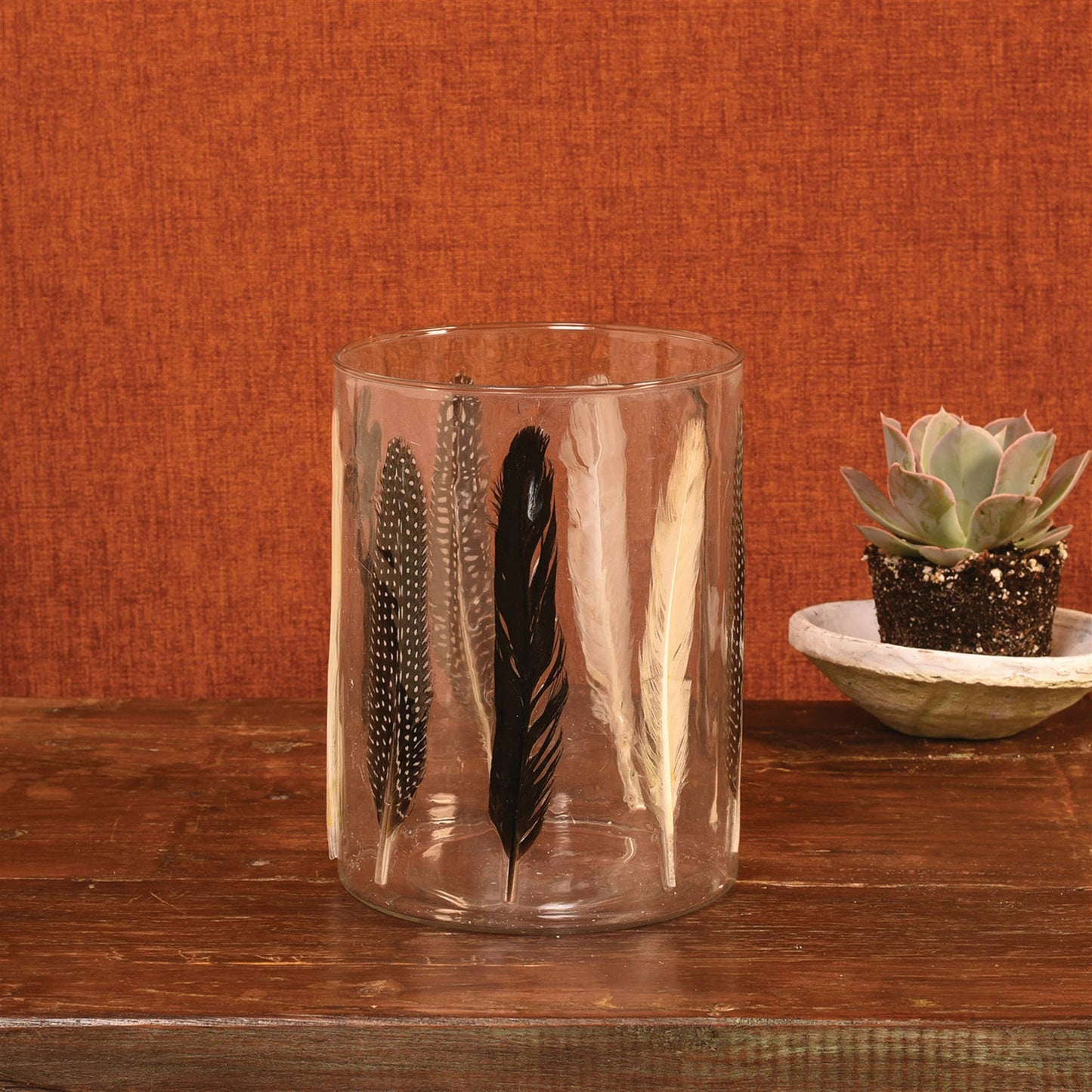 Enameled Feather Hurricane - Lrg