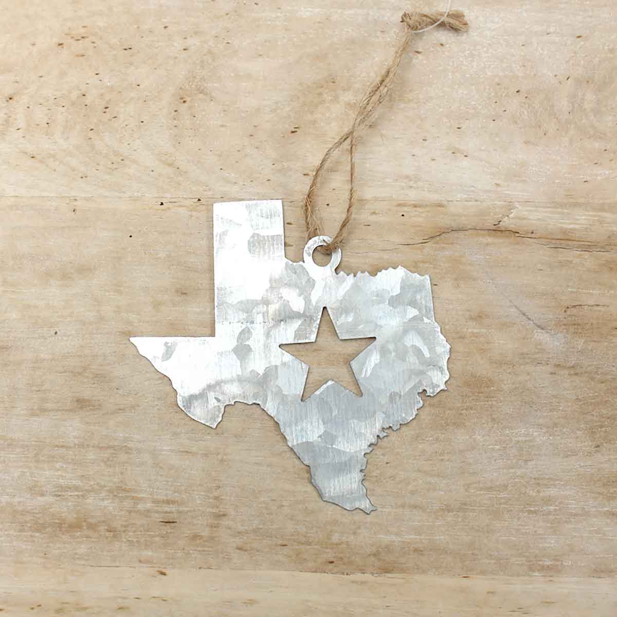 Ornament- Galvanized Texas