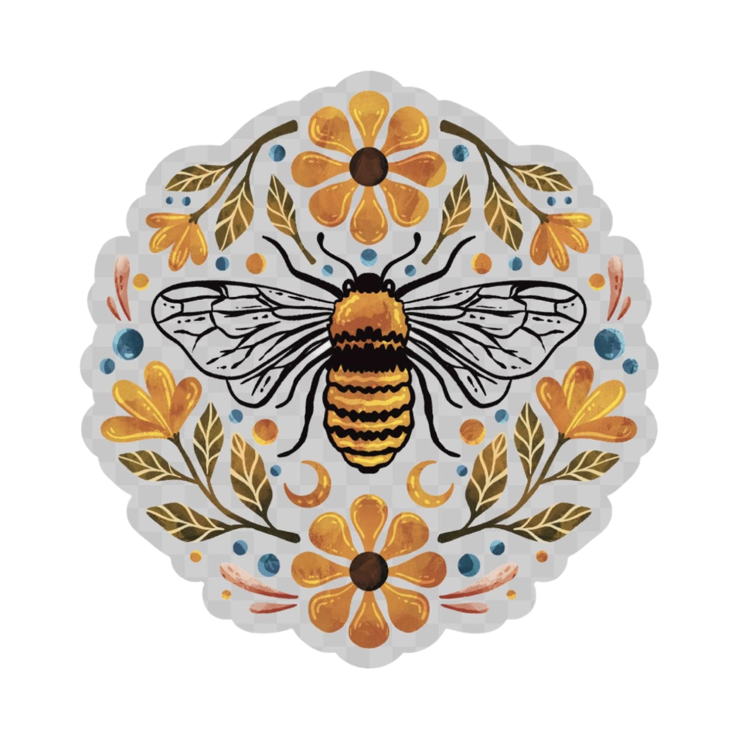 Stickers - Flowers And Bee