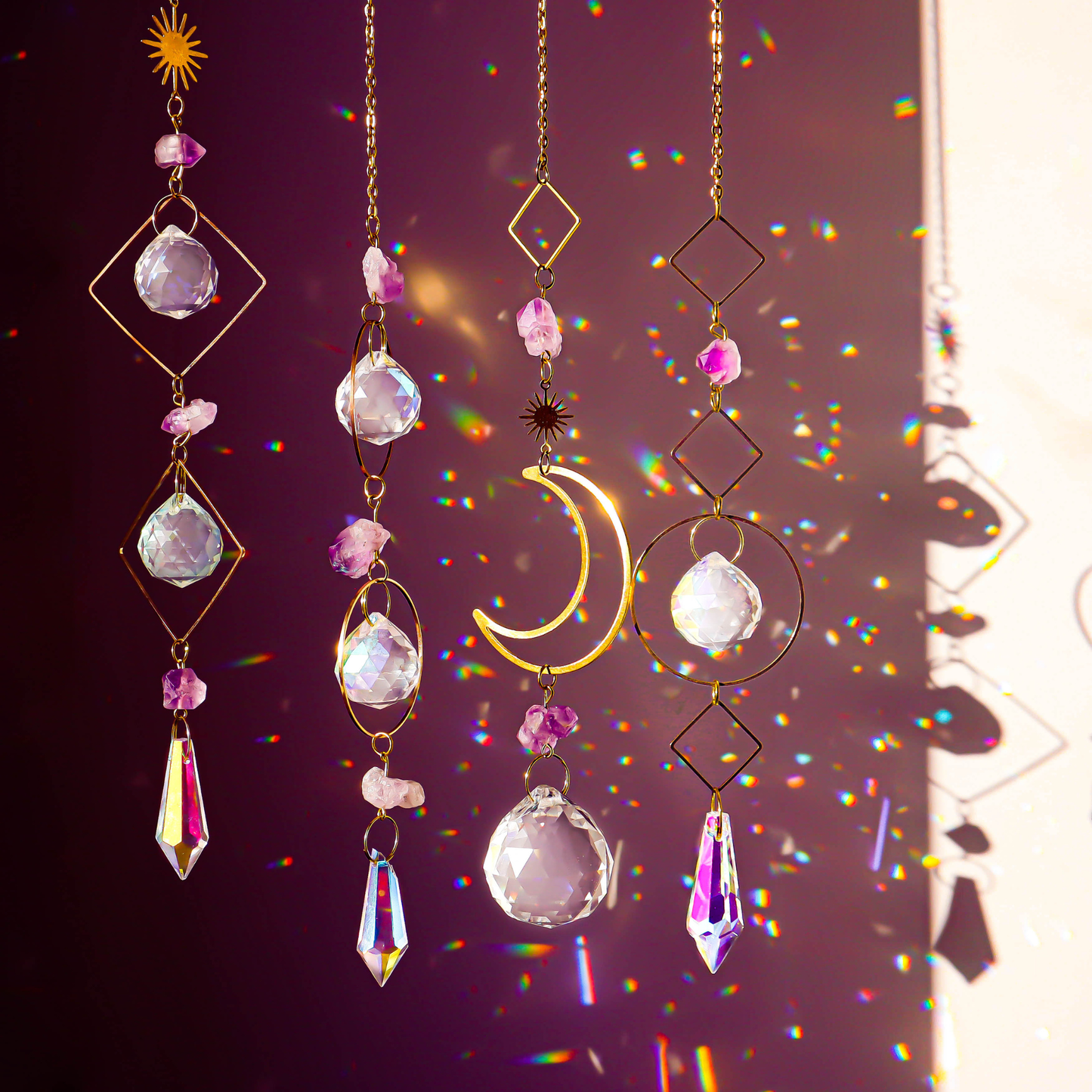 Amethyst Crystal Suncatcher
