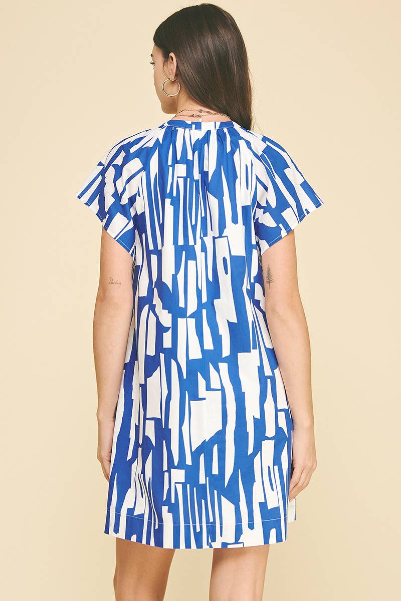 PRINT MINI TUNIC DRESS