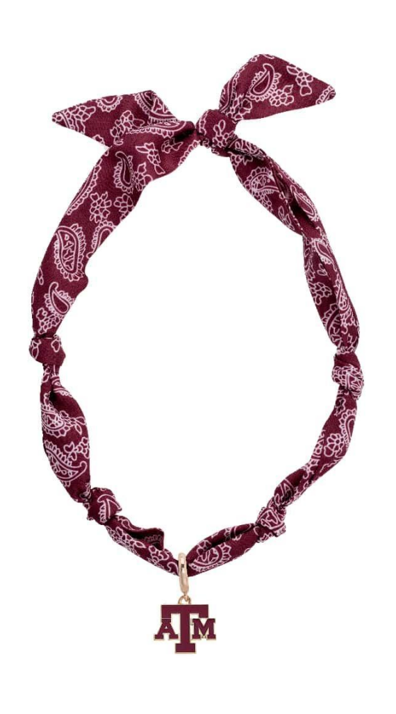 Bandana Scarf Necklace- Texas A&M Aggies