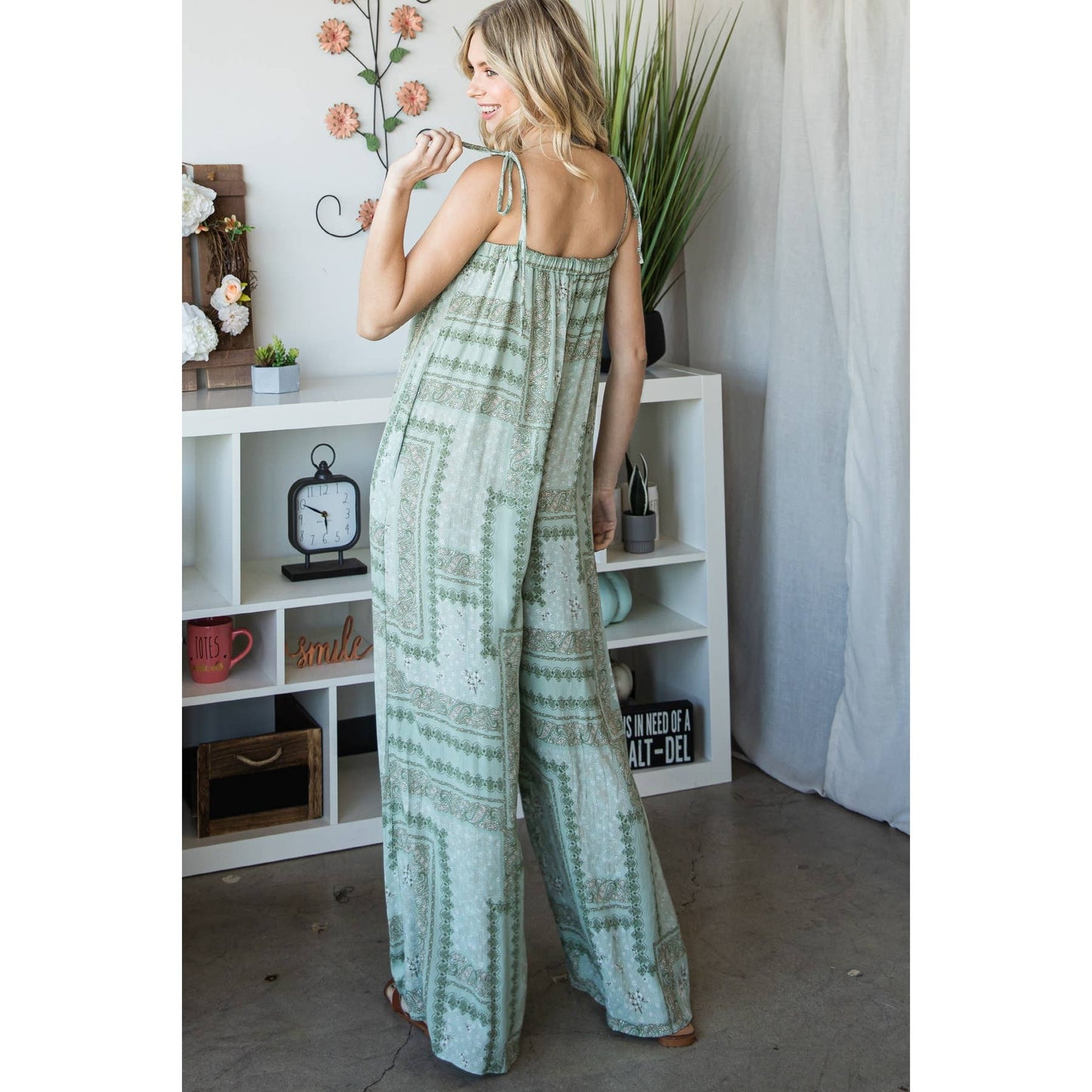 Off shoulder Strap Wide leg Jumpsuit