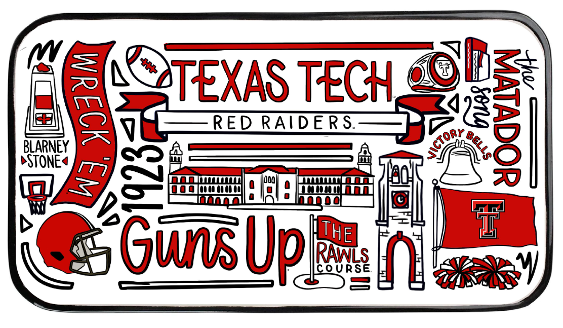 Trinket Tray- Texas Tech Collage