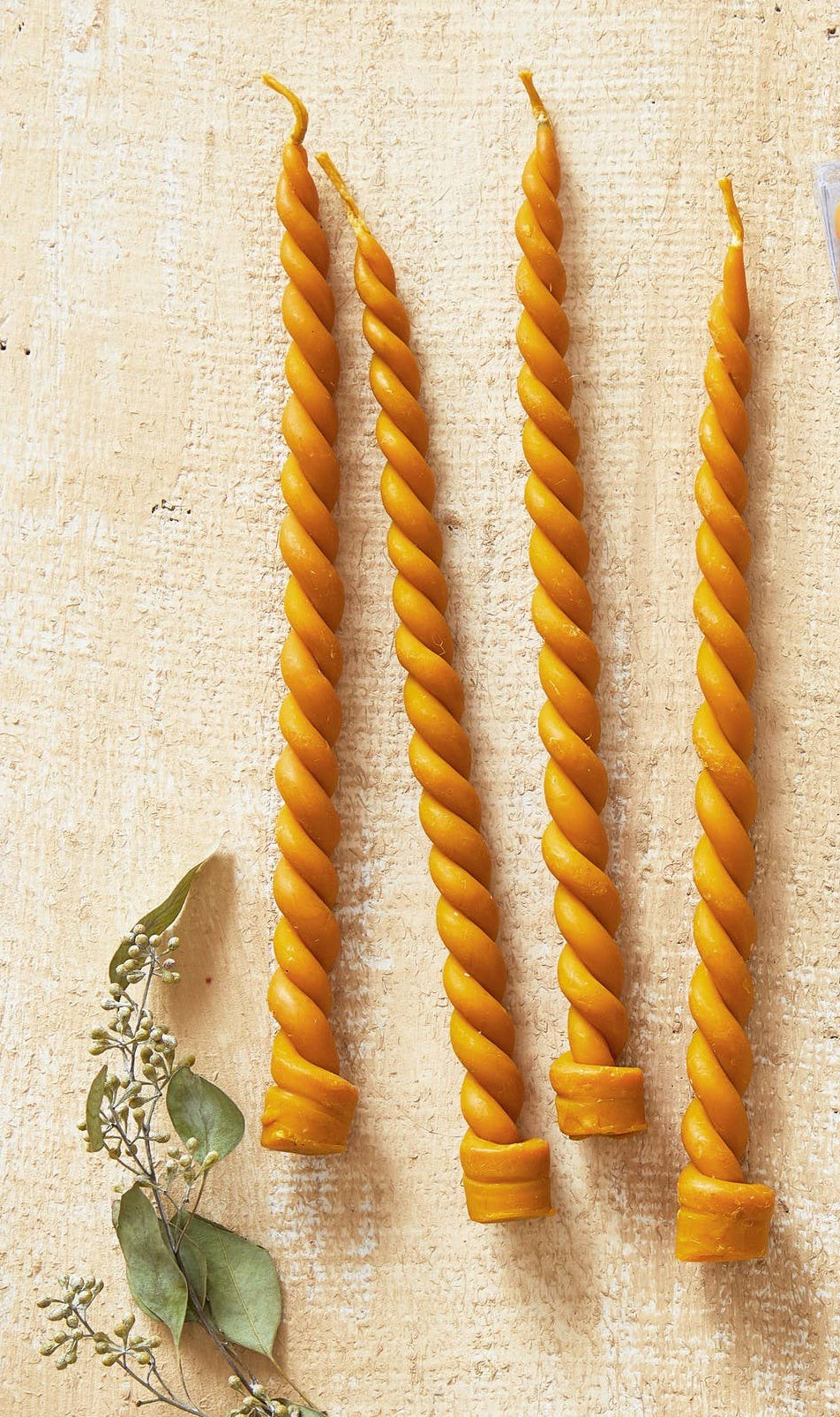 Tapered Candle- Twin Flame Twisted Beeswax