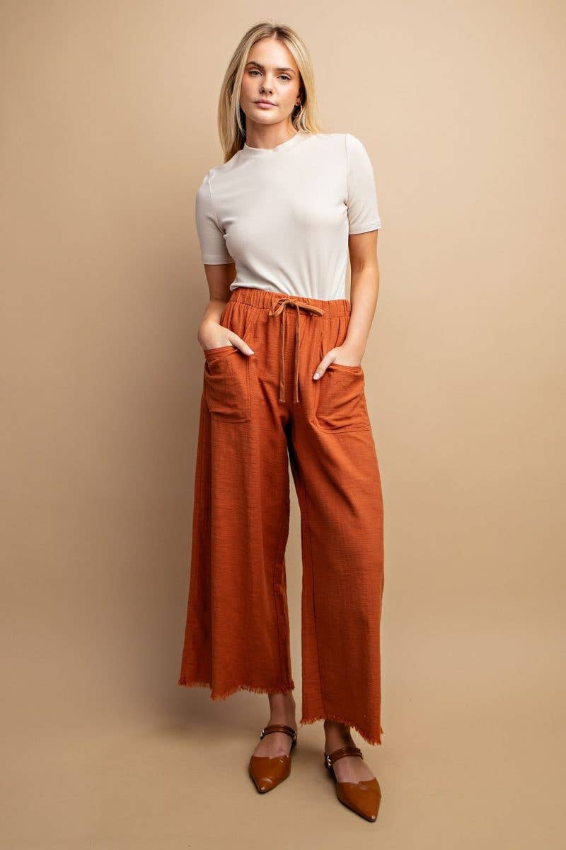 Pants- Frayed Wide Leg