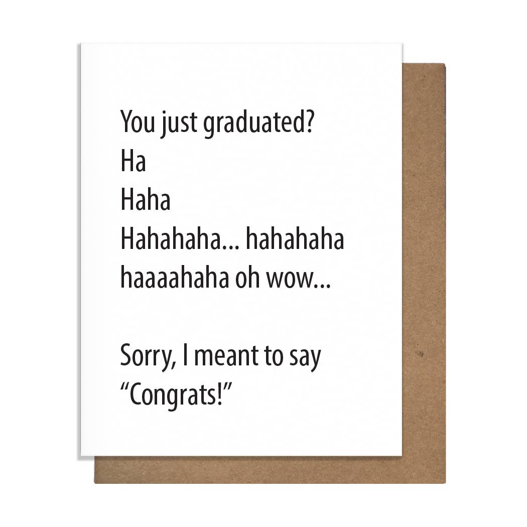 Greeting Card - Graduation - Grad Laugh