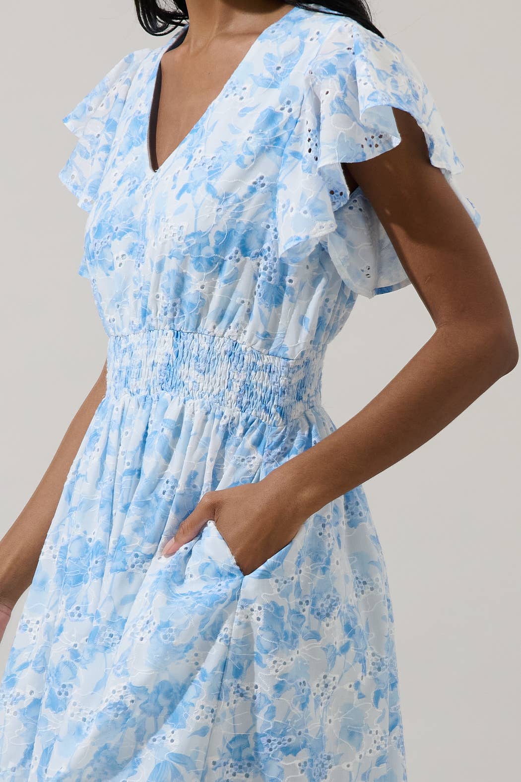 Dress - Boleta Eyelet Coram Smocked Maxi