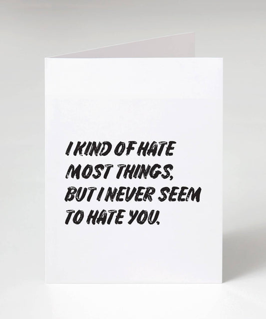 Greeting Card - I Never Hate You