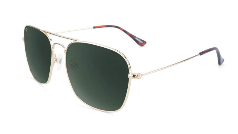 Sunglasses by Knockaround - Mount Evans - Gold / Aviator Green