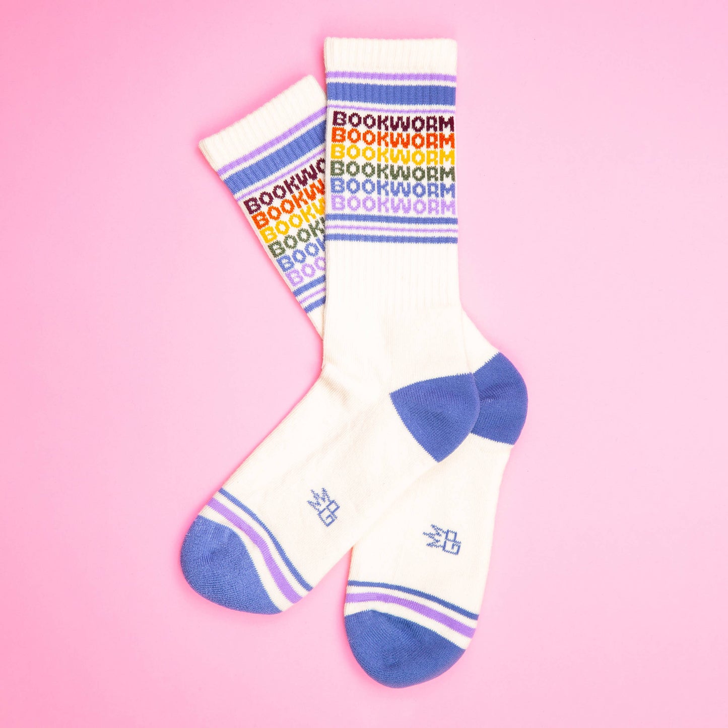 Socks - Bookworm - Vintage Rainbow