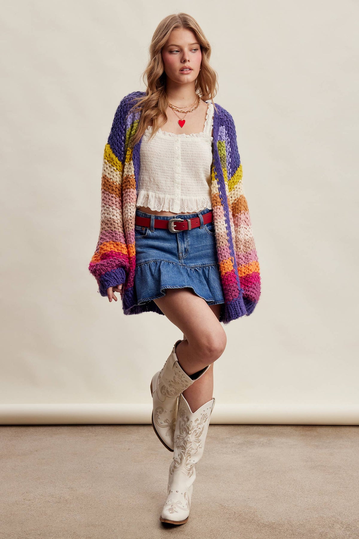 Sweater - Rainbow Hand-Crochet