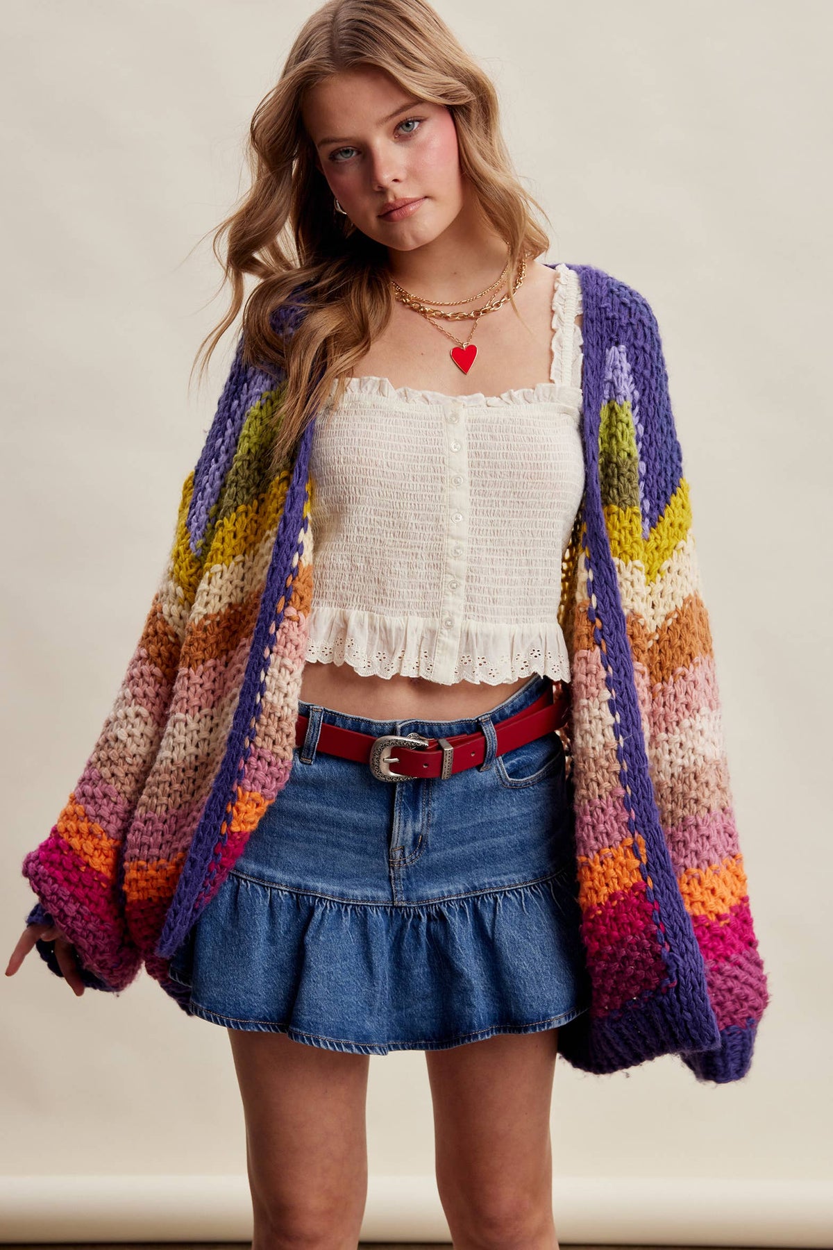 Sweater - Rainbow Hand-Crochet