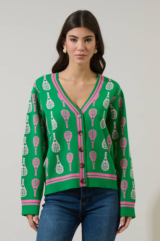 Cardigan- Tennis Club Button Up