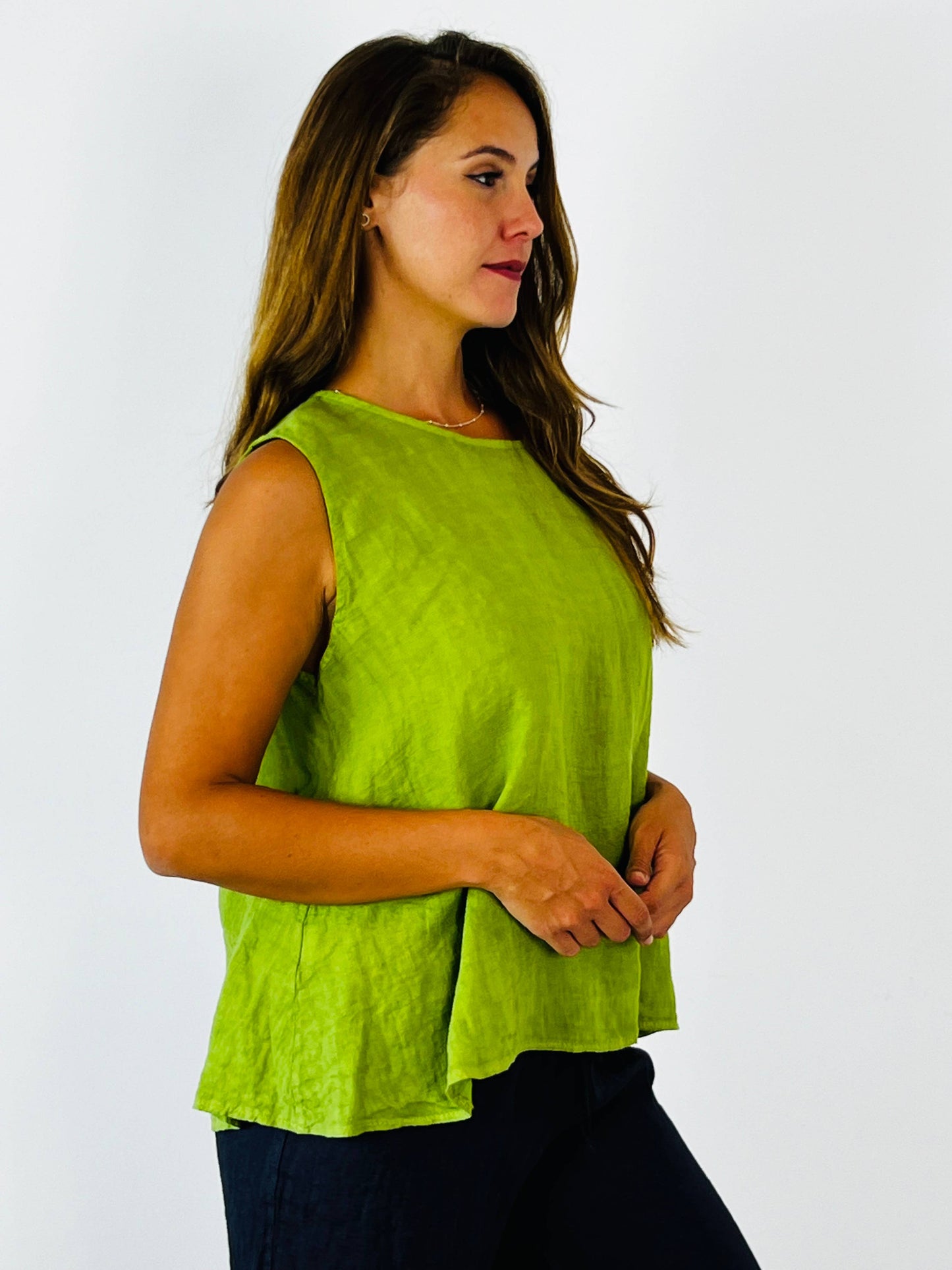 Tank - Sleeveless Button Down Linen