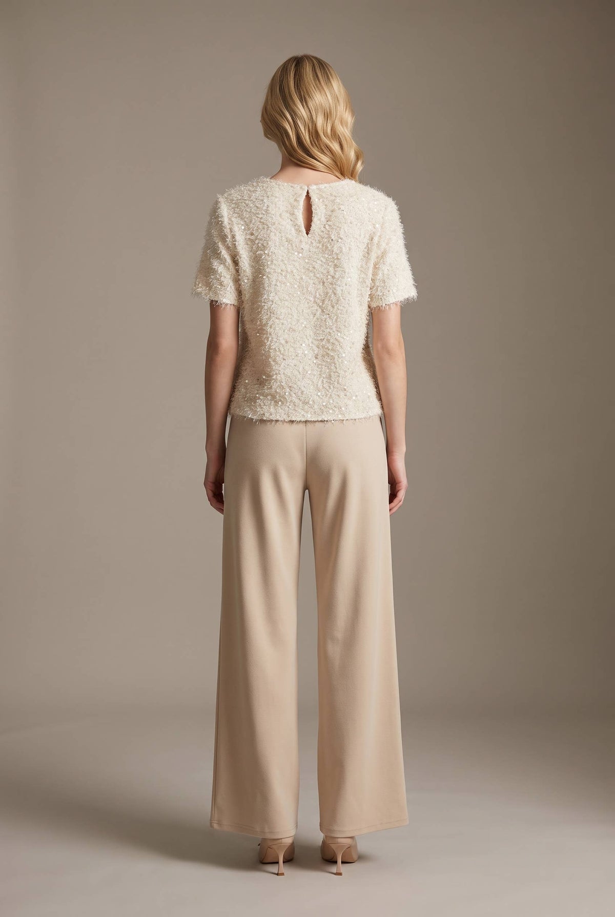 Top - Sequin Textured Short Sleeve