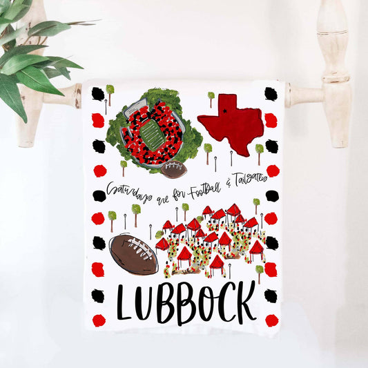 Lubbock/Tx Tech Tea Towel