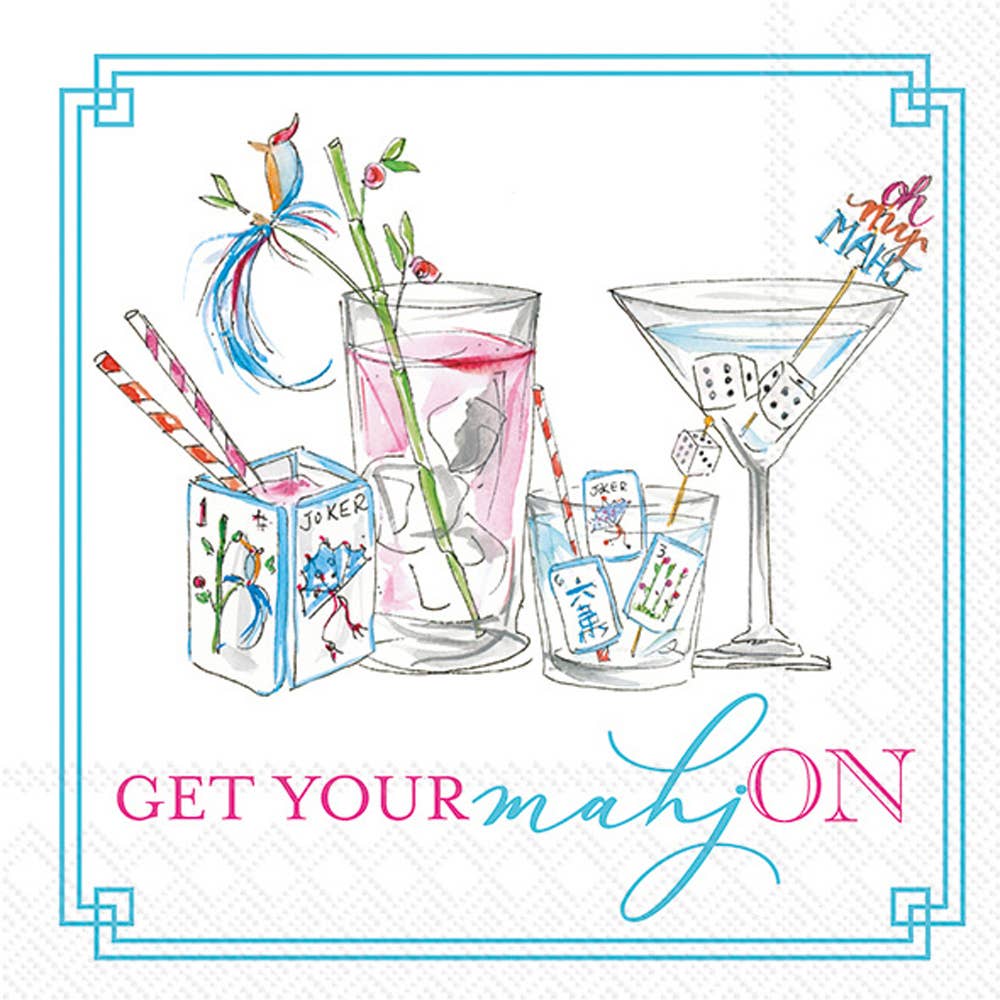 Cocktail Napkin - Mahjong Drinks, 20 ct