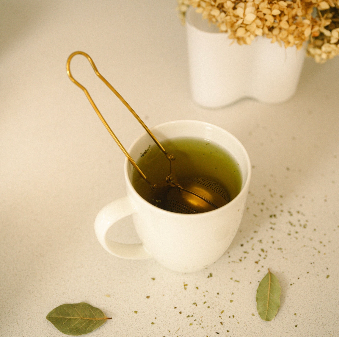 Tea Strainer- Gold Stainless Steel