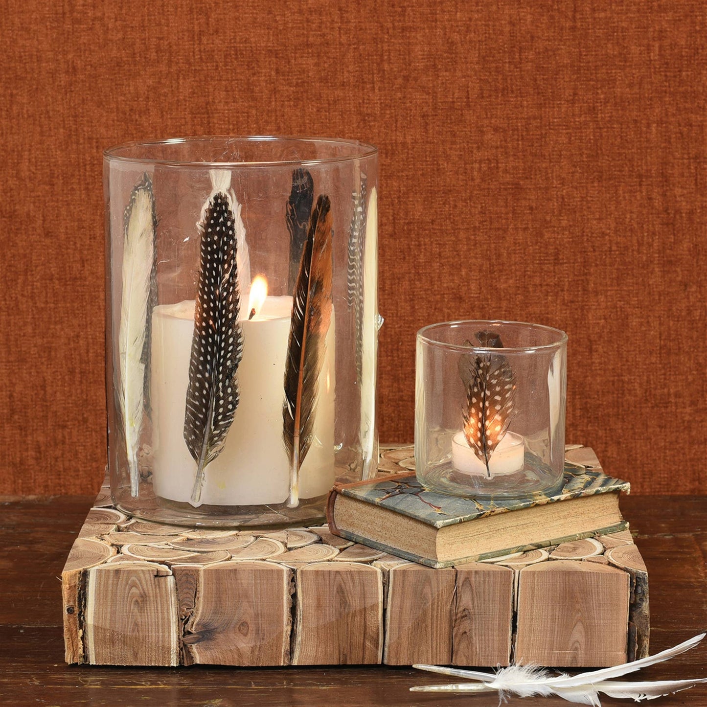 Enameled Feather Hurricane - Sm - Feathers