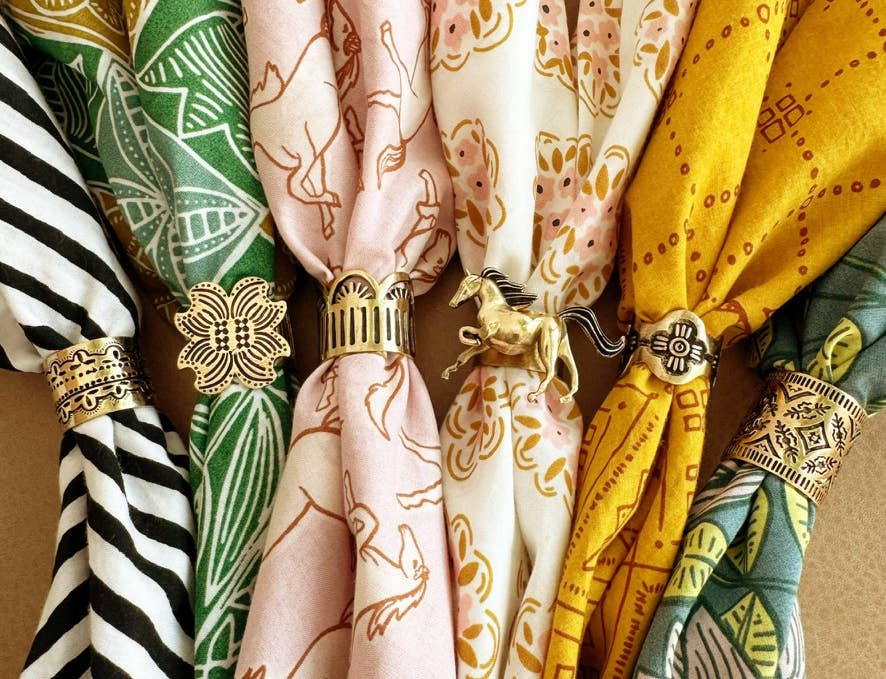 Brass Bandana Slide Ring- Amy