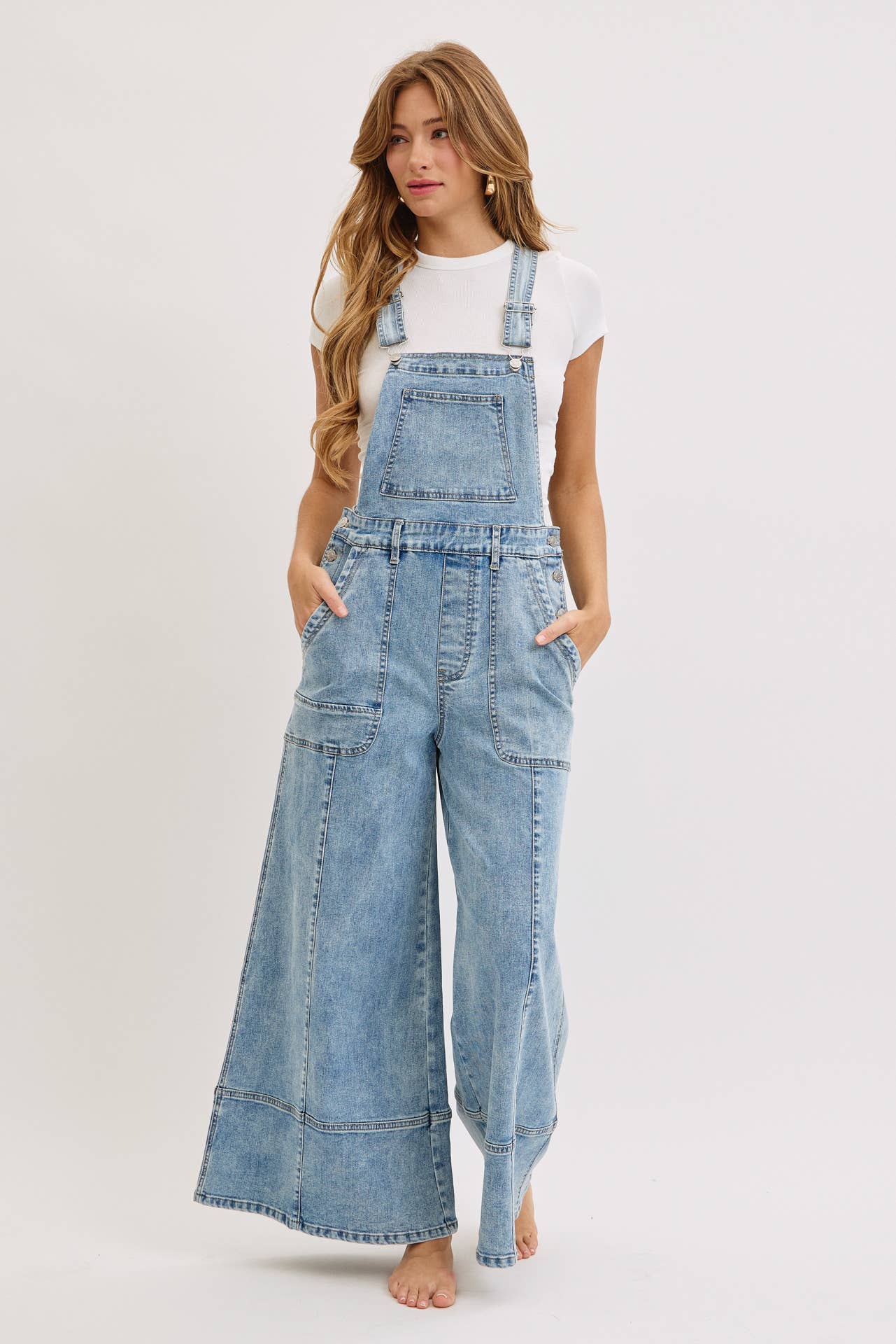 Jumpsuit - Wide Leg Denim Overall