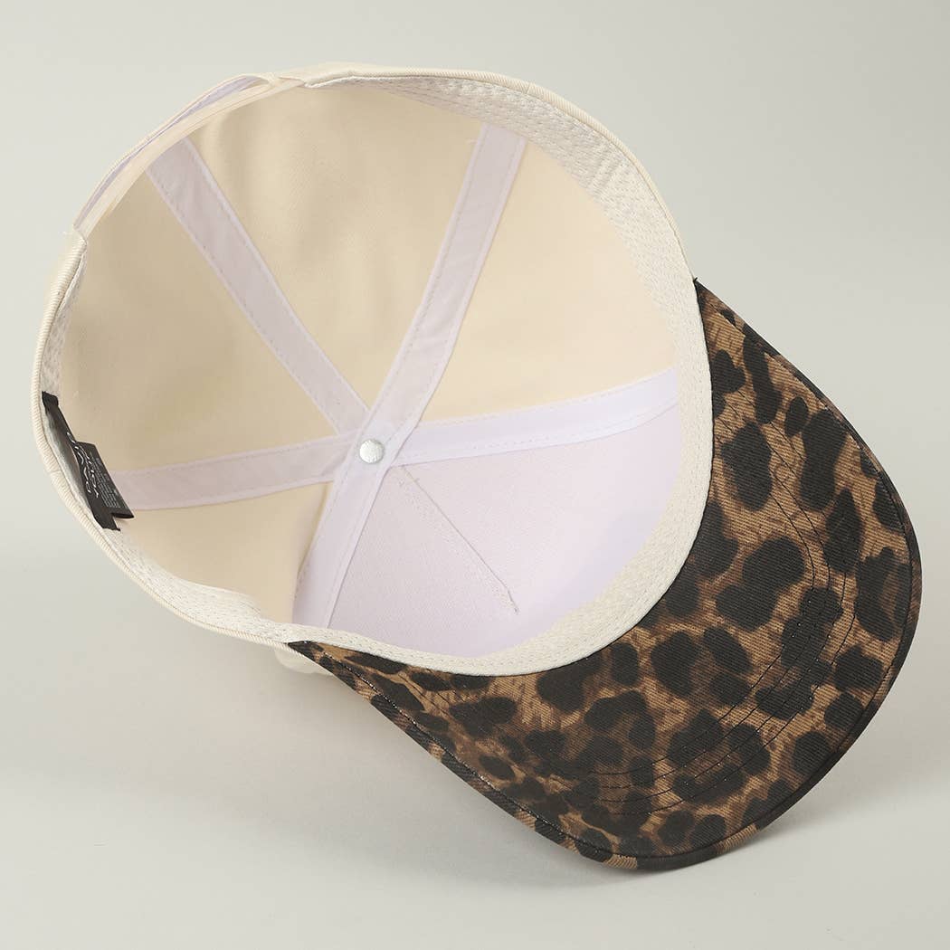 Cap - Howdy Darlin' Embroidered Leopard Brim
