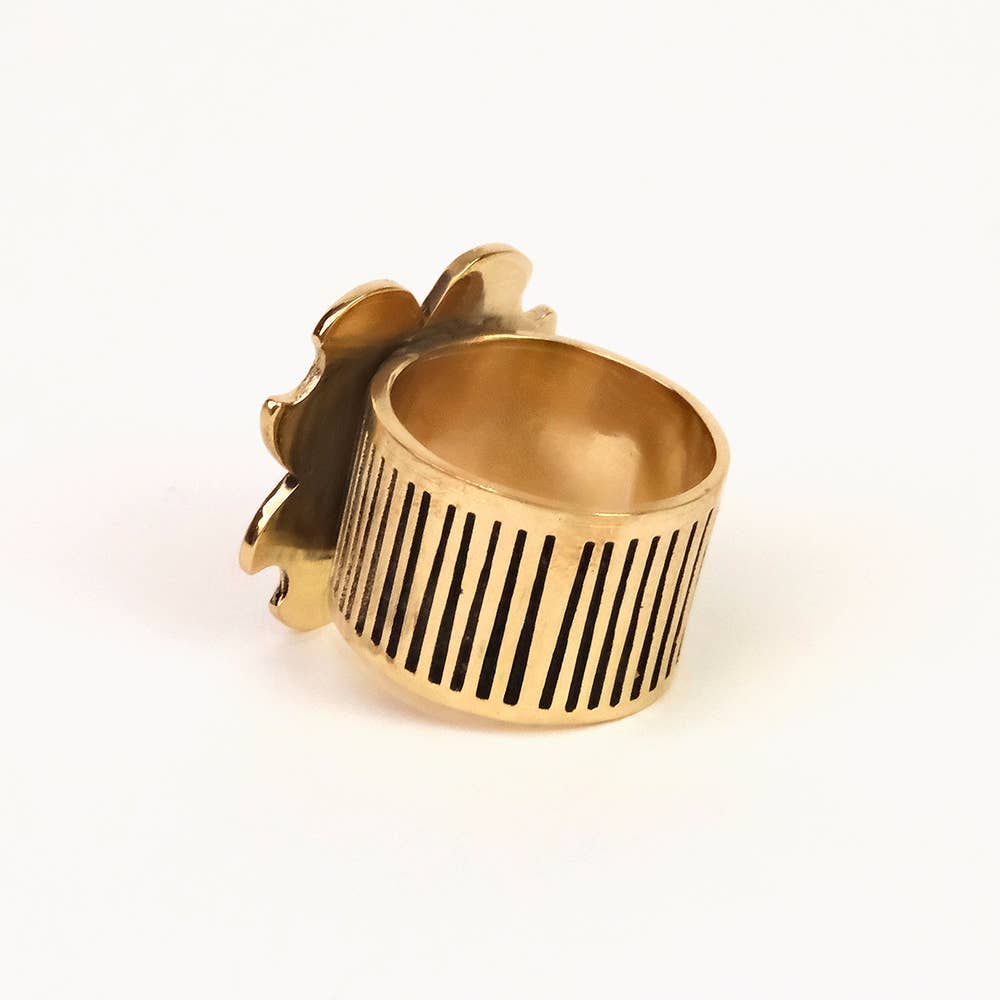 Brass Bandana Slide Ring- Amy