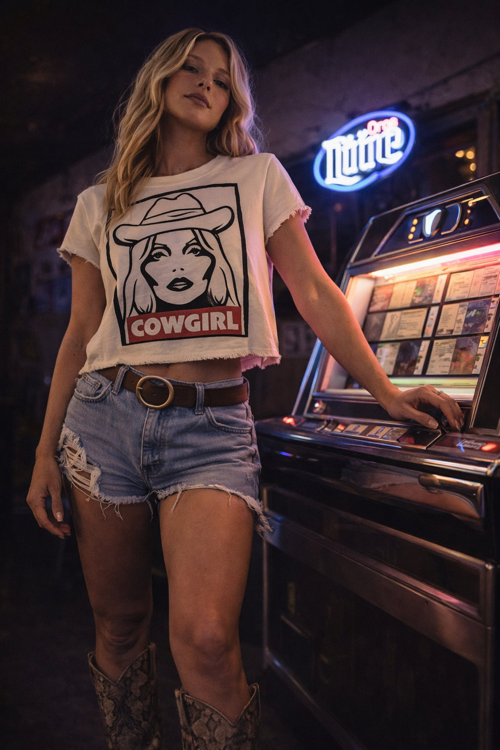 Cropped  T-shirt - Cowgirl 90's