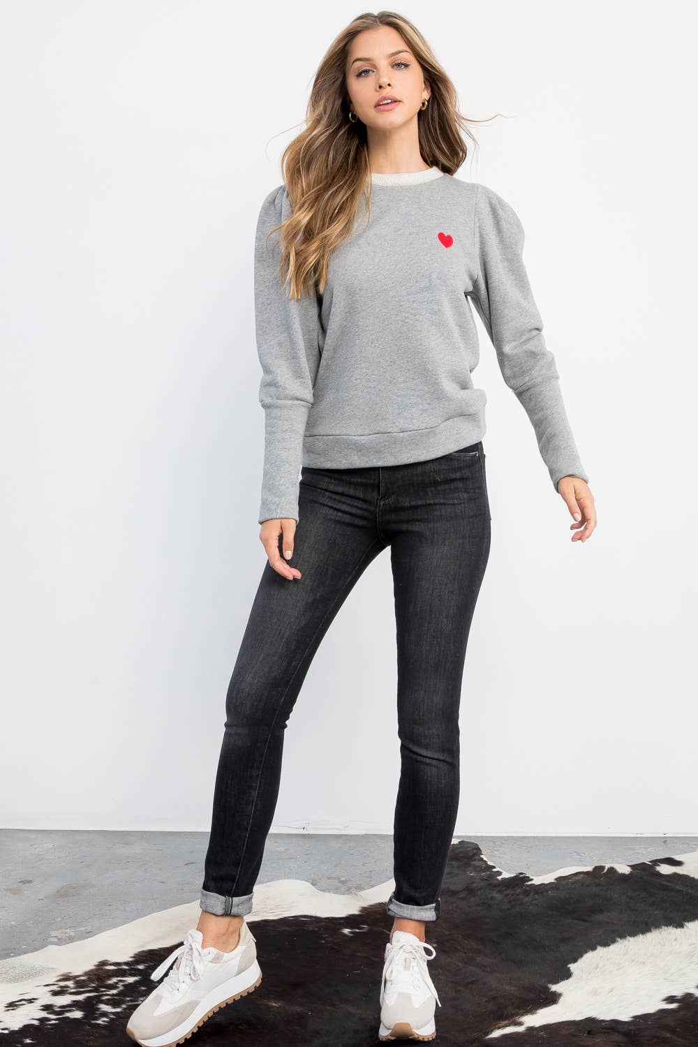 Sweater-Bishop Sleeve Knit