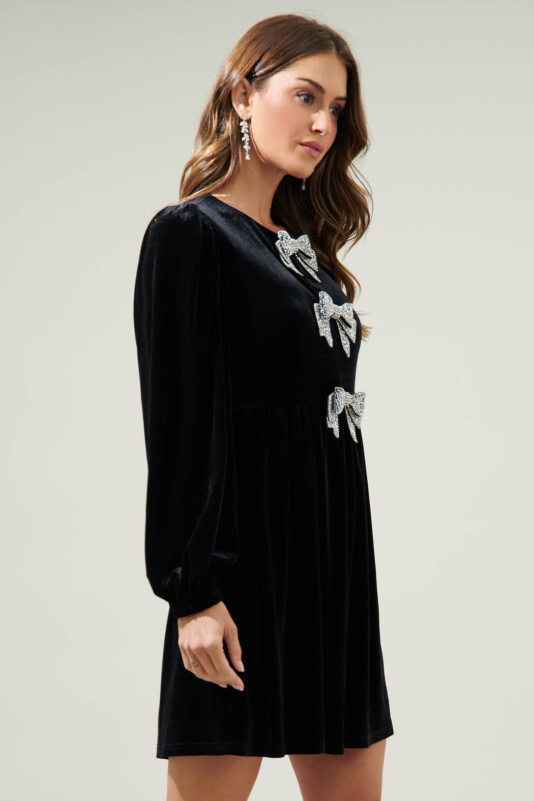 Dress- Glow Bow Velvet