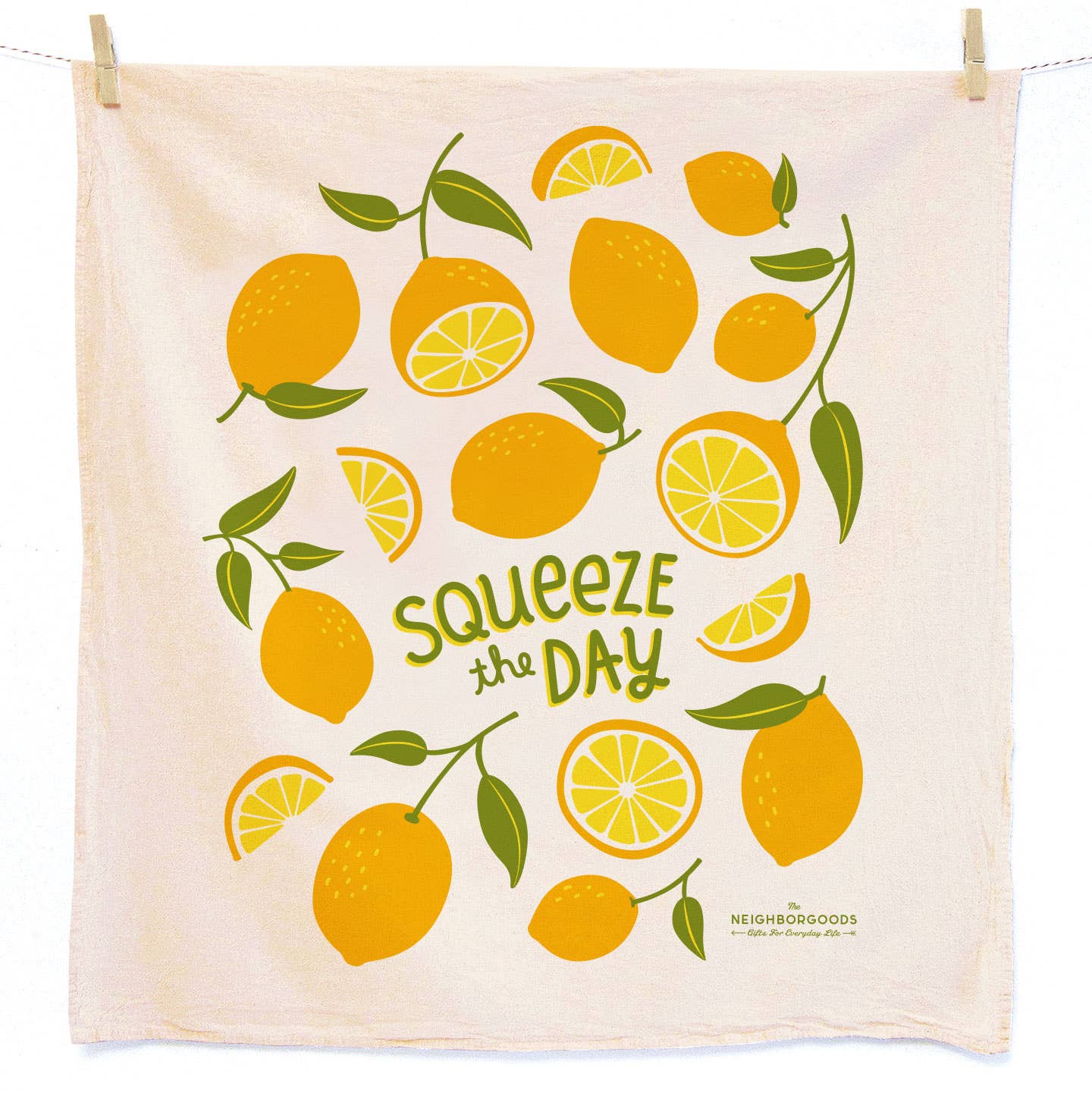 Tea Towel + Sponge Cloth Set- Lemon
