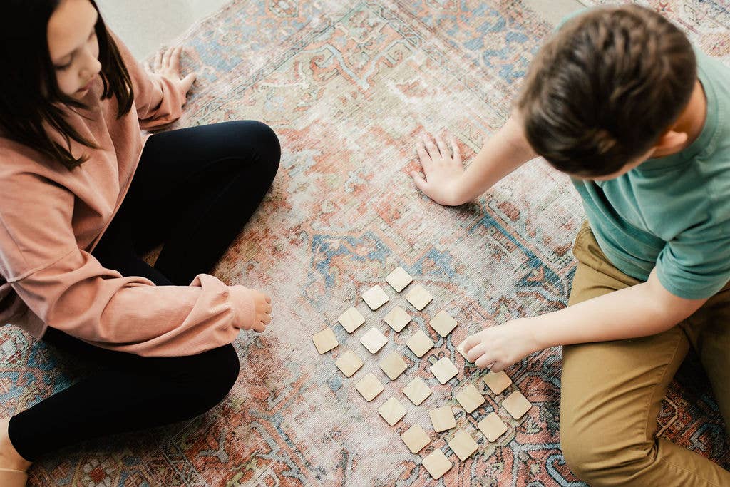 State Memory Matching Game - Wood Memory Game
