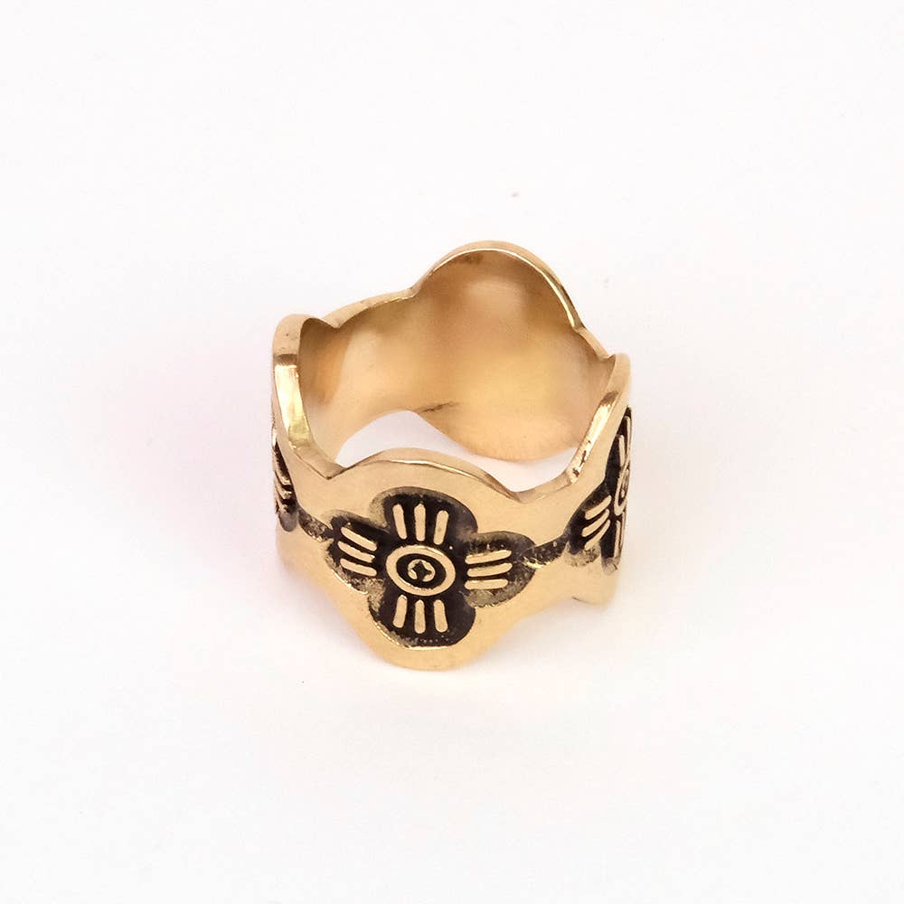 Brass Bandana Slide Ring - Gladys
