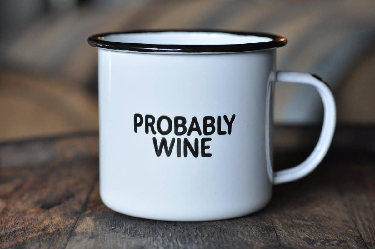 Mug - Enamel - Probably Wine