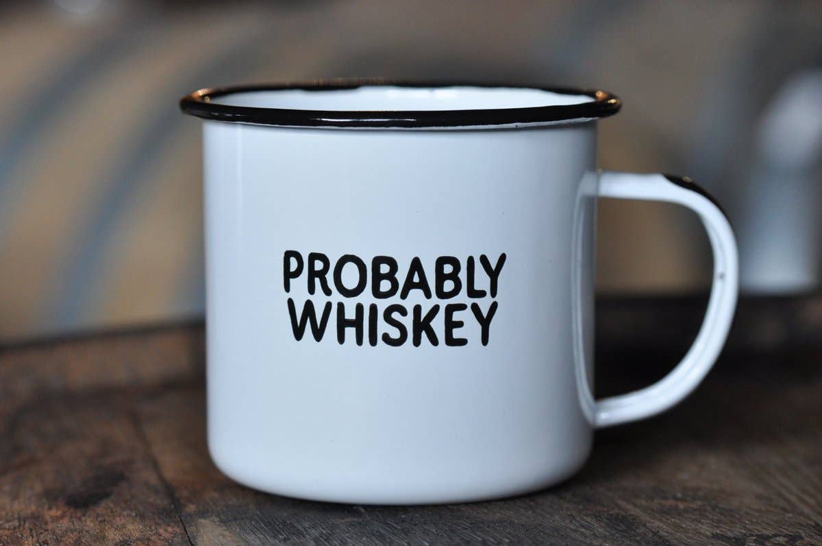 Mug - Enamel - Probably Whiskey