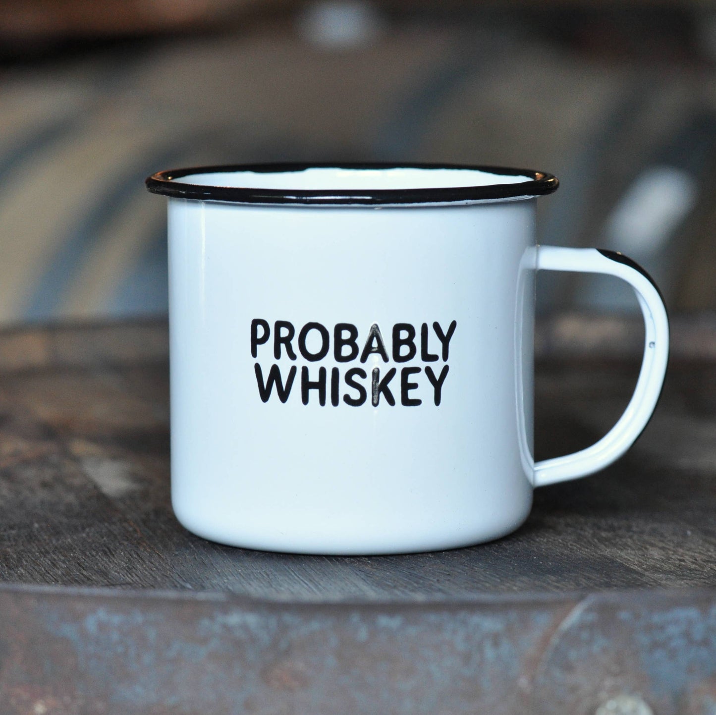 Mug - Enamel - Probably Whiskey