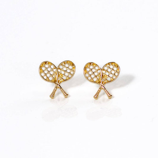 Stud Earrings- Racquet