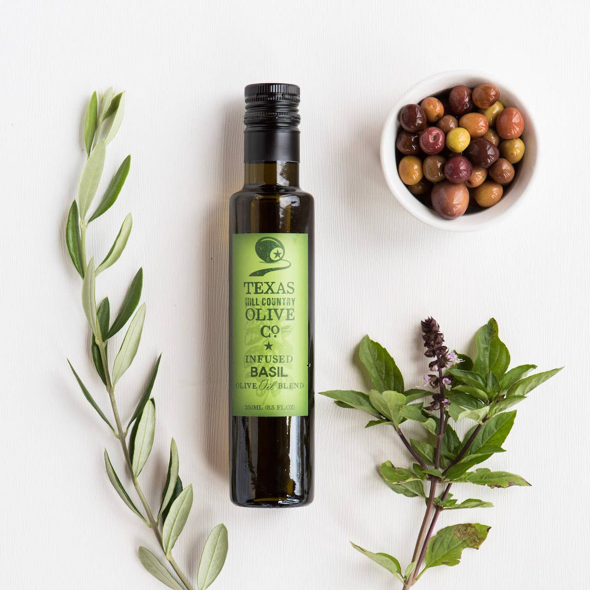 Olive Oil- Basil Infused - 250ml