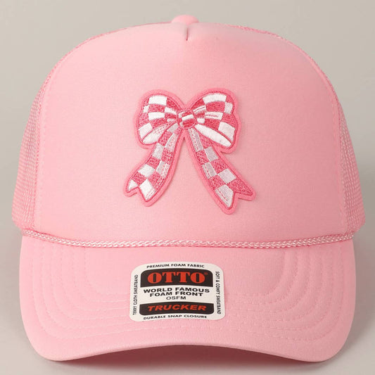 Cap - Checkered Ribbon Embroidery Patch
