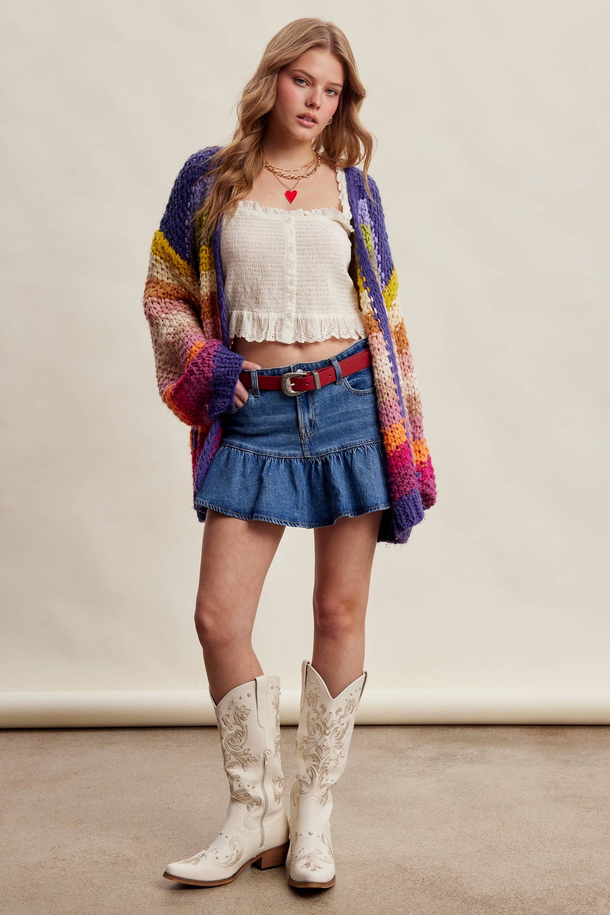 Sweater - Rainbow Hand-Crochet