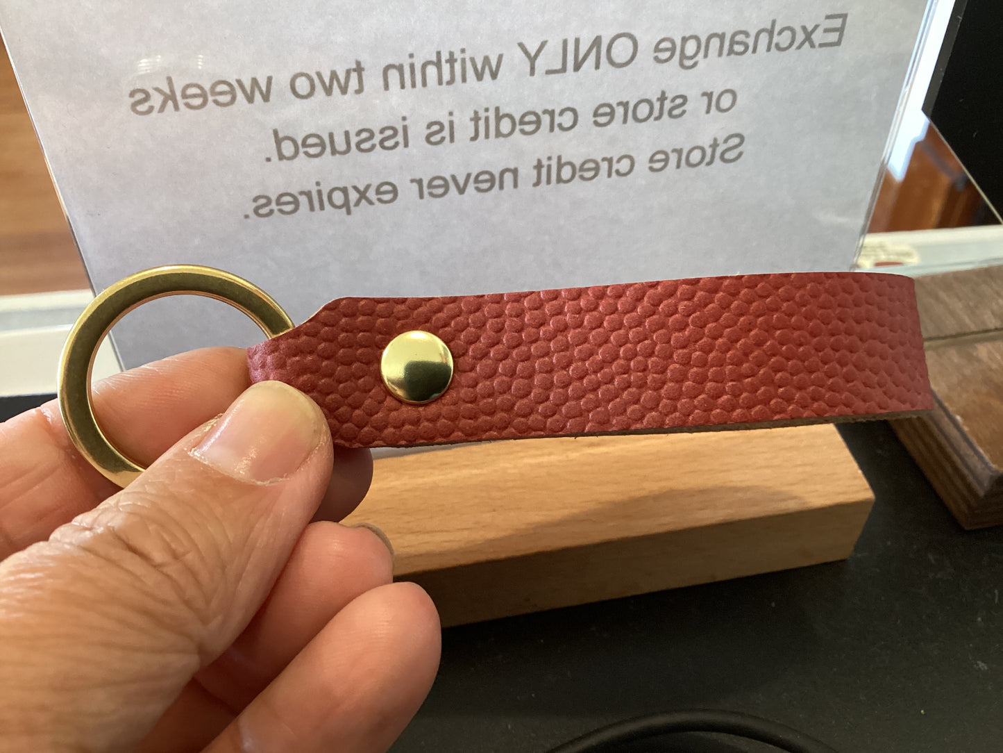 Keychain- Football Wilson Leather