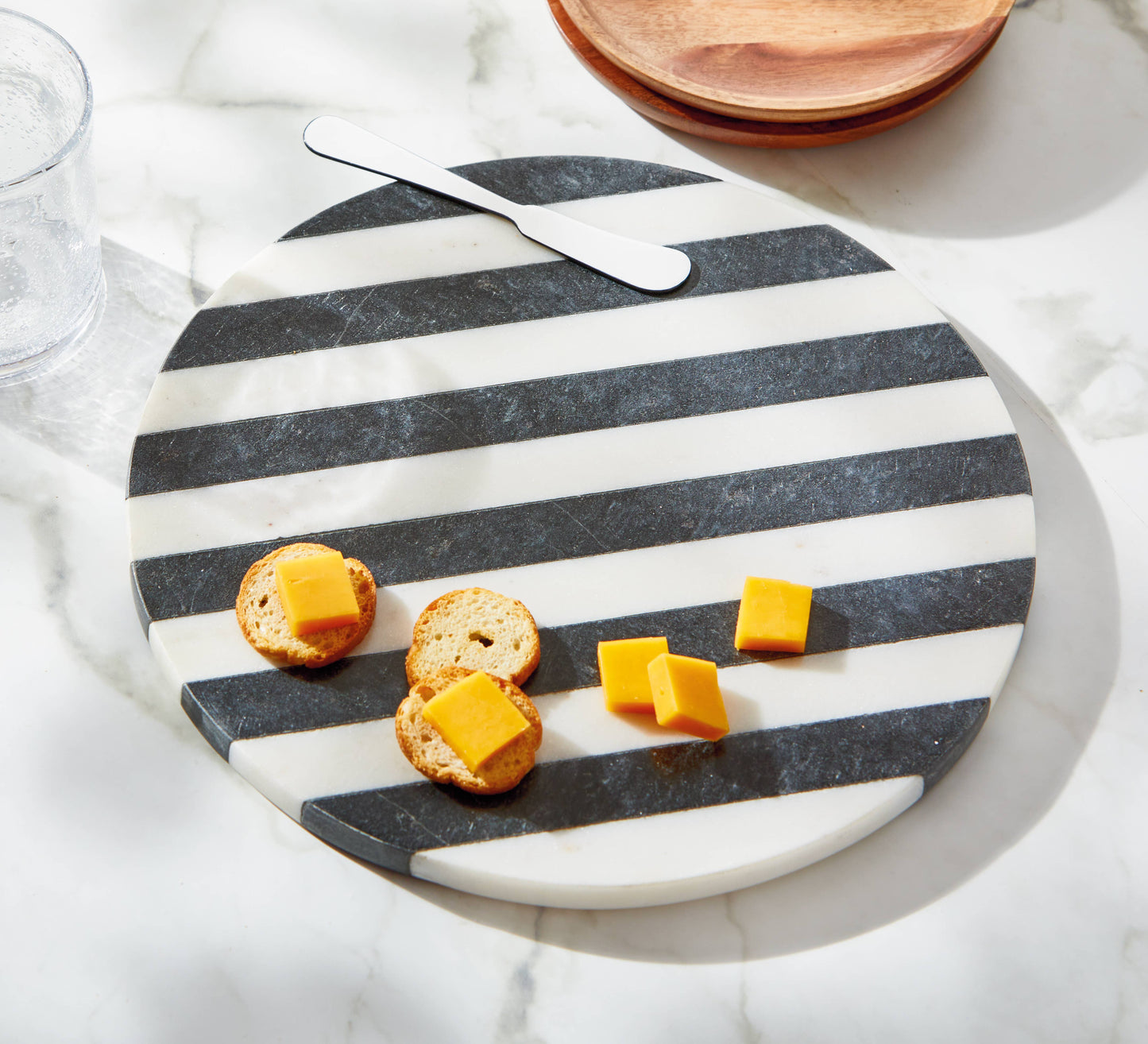 Marble Board- Striped Round